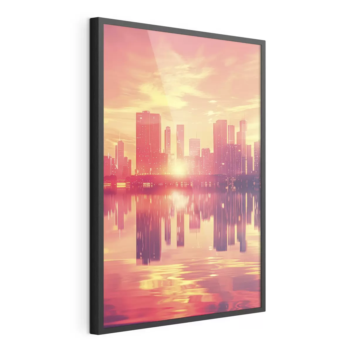 Poster Bestellung vor dem Hintergrund einer modernen Stadt f45659