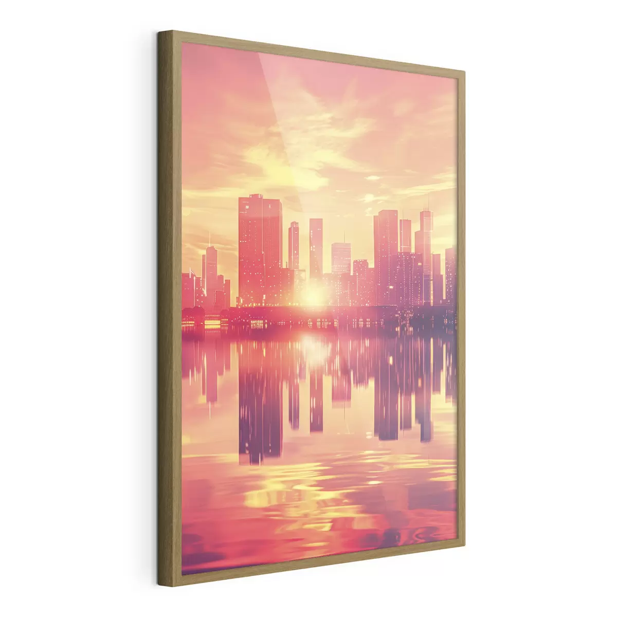 Poster Bestellung vor dem Hintergrund einer modernen Stadt f45659