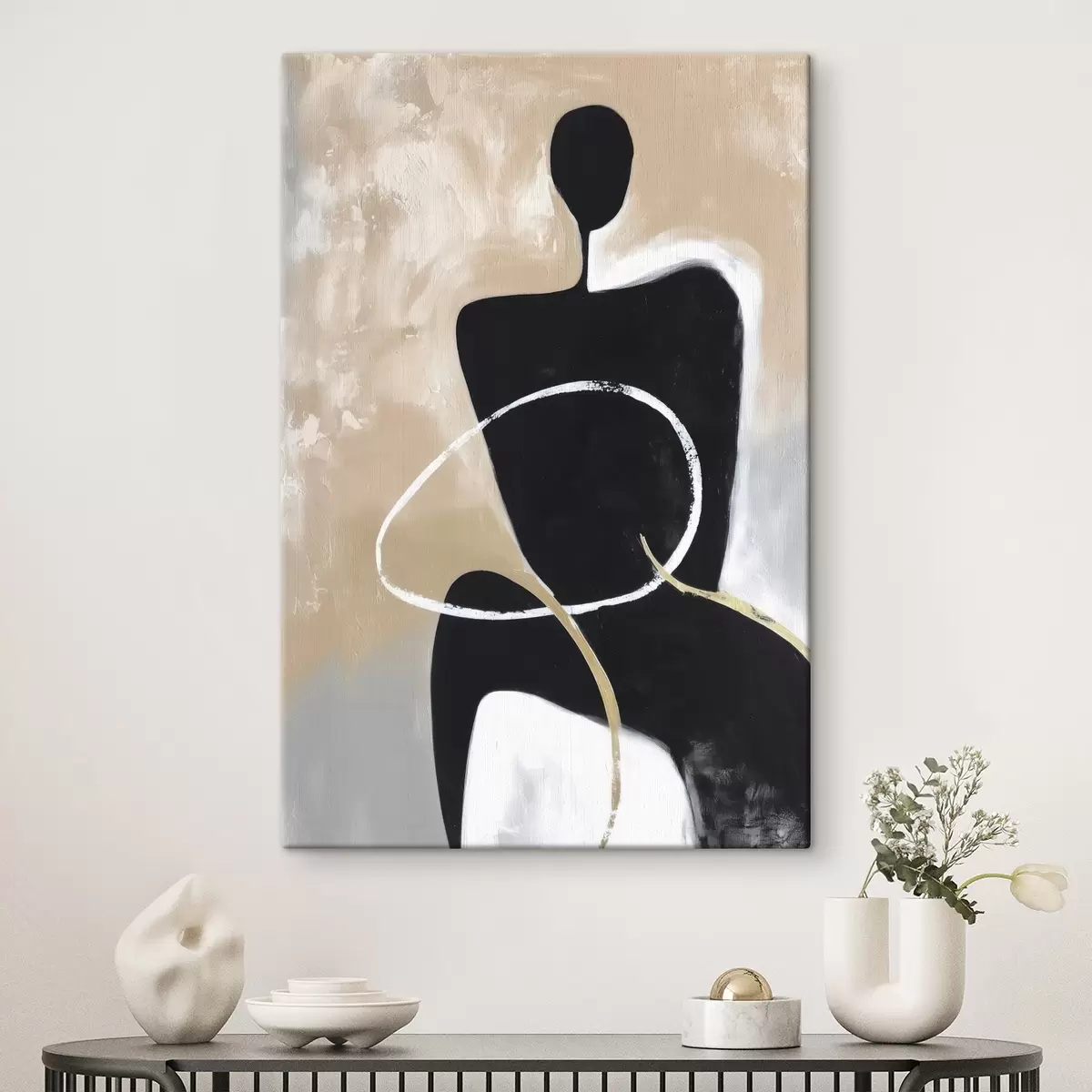 Fototapete Abstrakte Silhouette mit minimalistischen Formen s45984