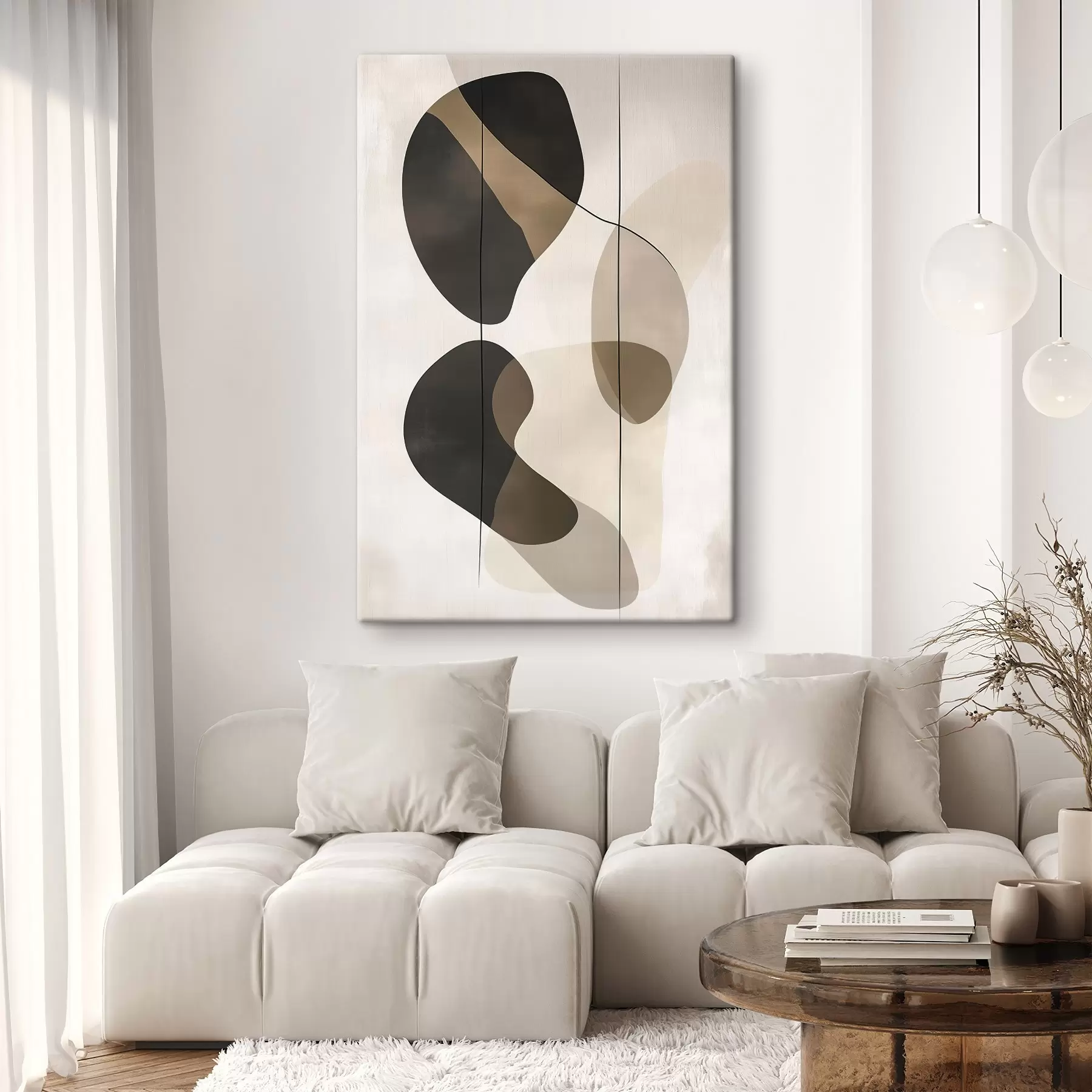 Fototapete Schwebende abstrakte Formen s45991