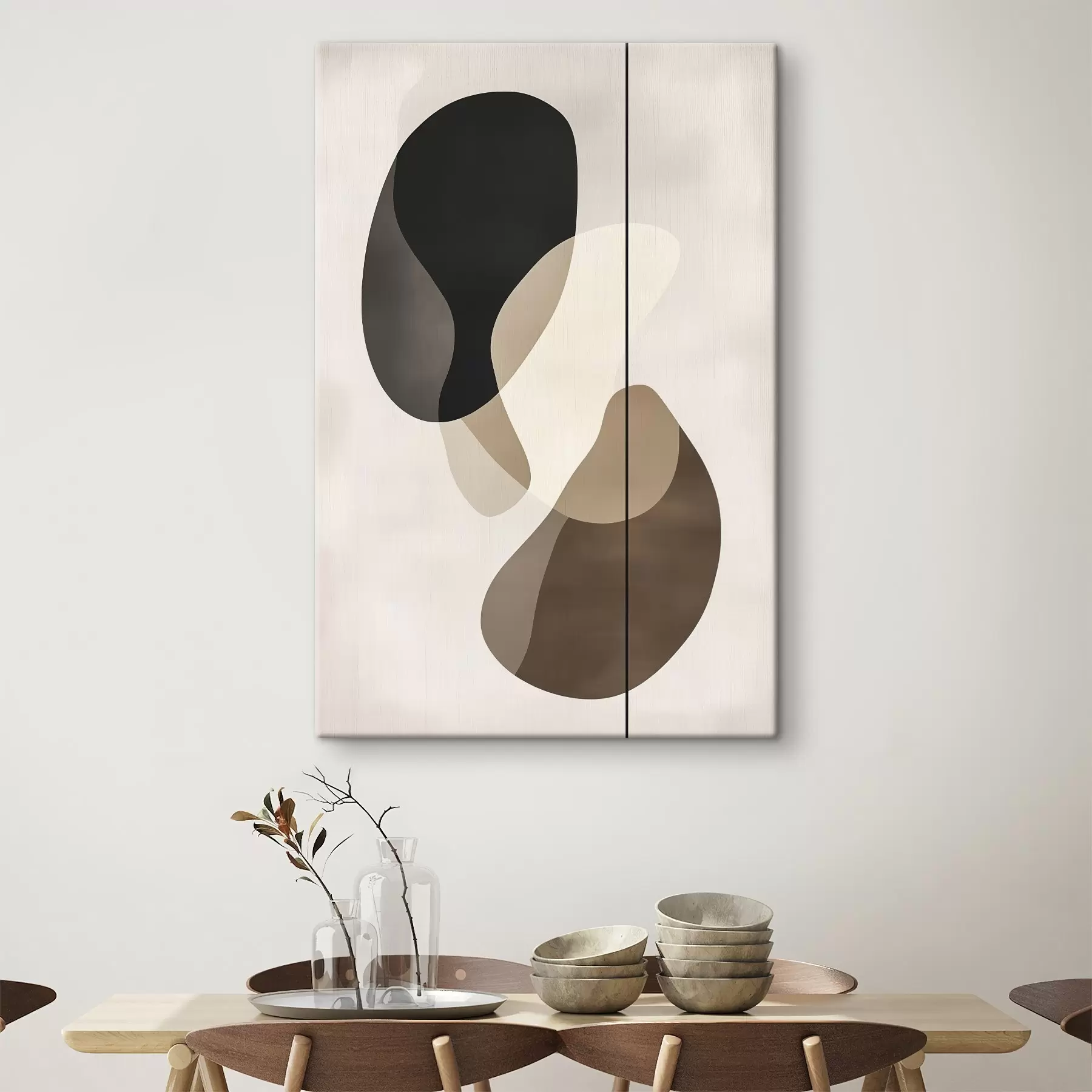 Fototapete Schwebende abstrakte Formen s45994