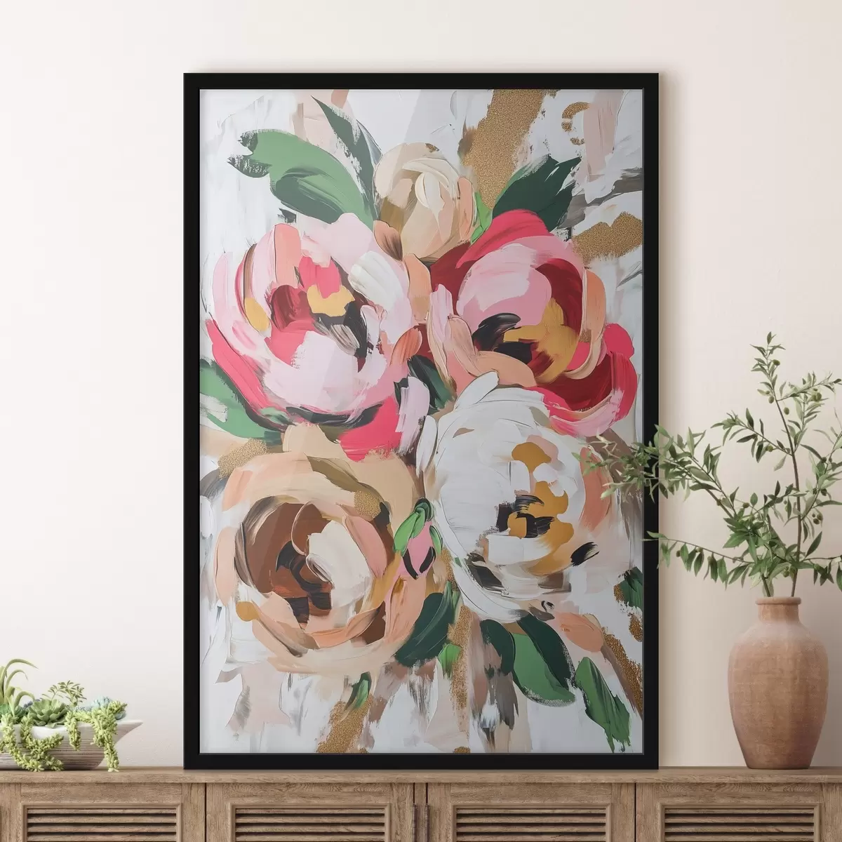 Poster Abstrakter Blumenstrauß f45982
