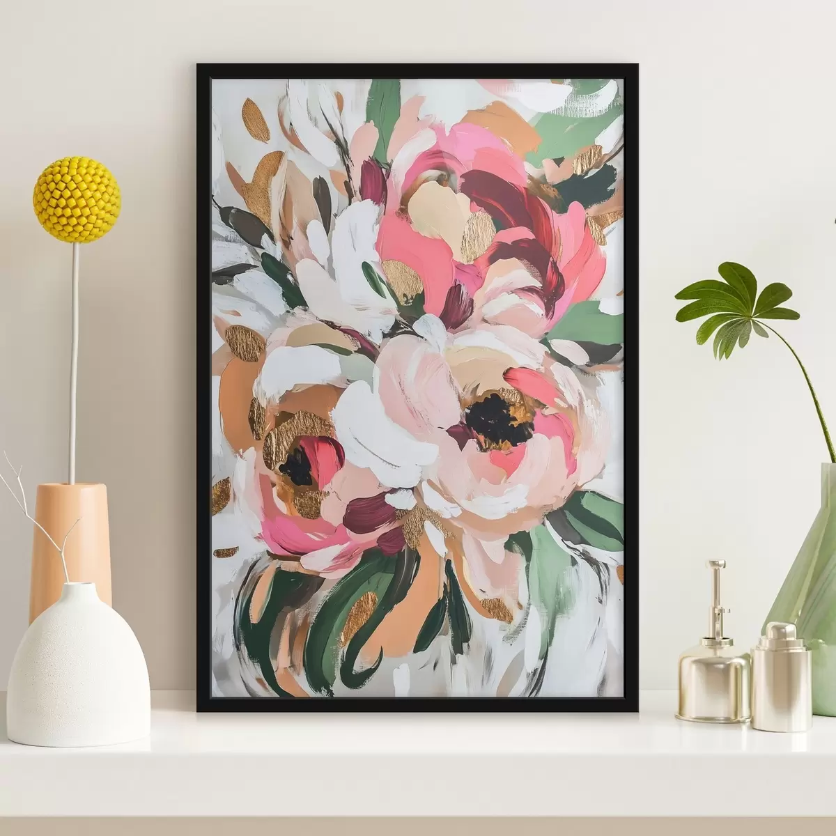 Poster Abstrakter Blumenstrauß f45983