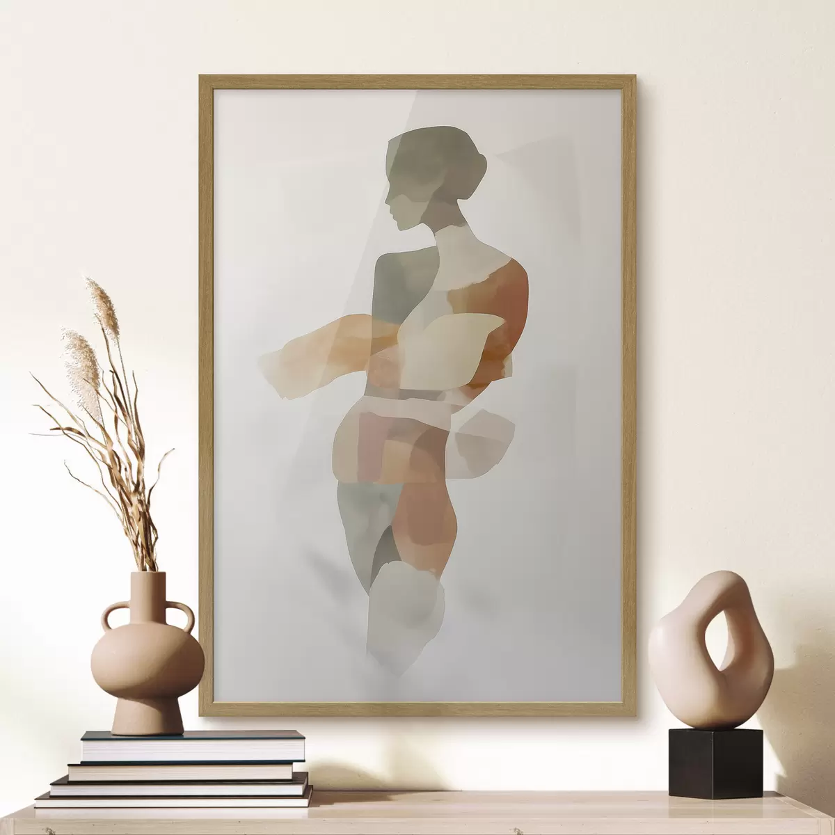 Poster Abstrakte weibliche Silhouette f45993