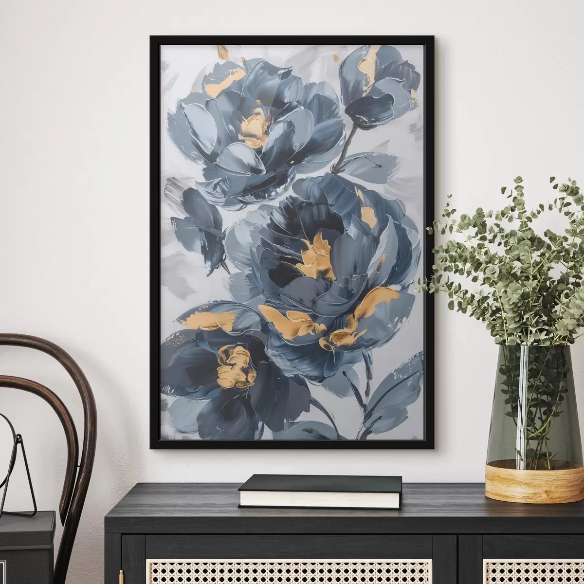 Poster Große abstrakte Blumen f46010