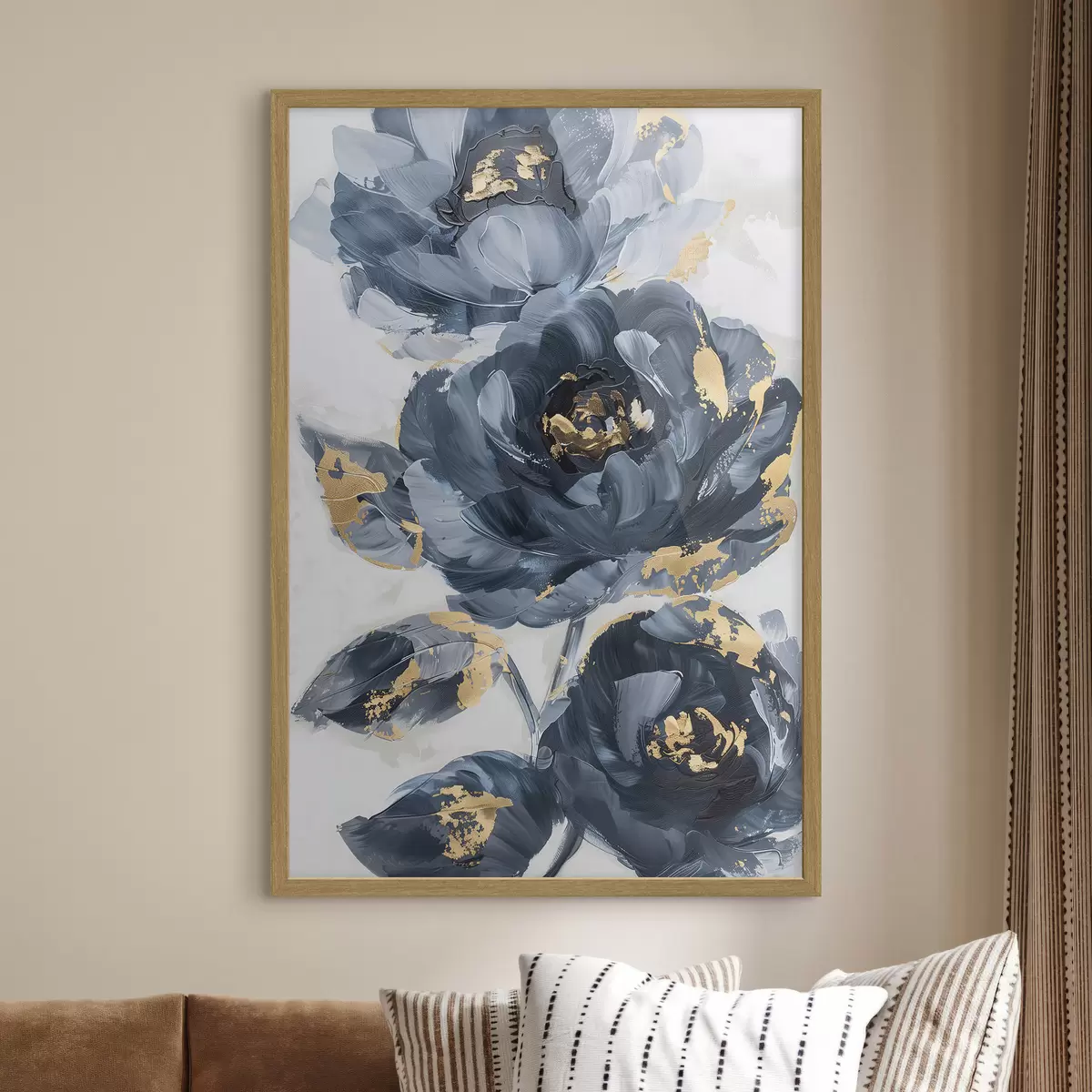 Poster Große abstrakte Blumen f46011