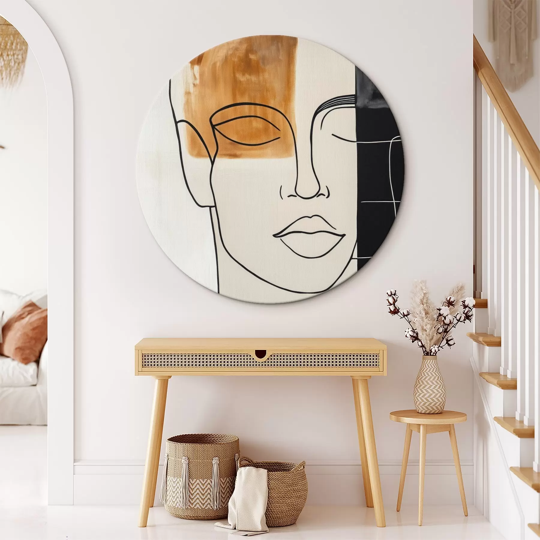 Fototapete Minimalistisches abstraktes Porträt r45986