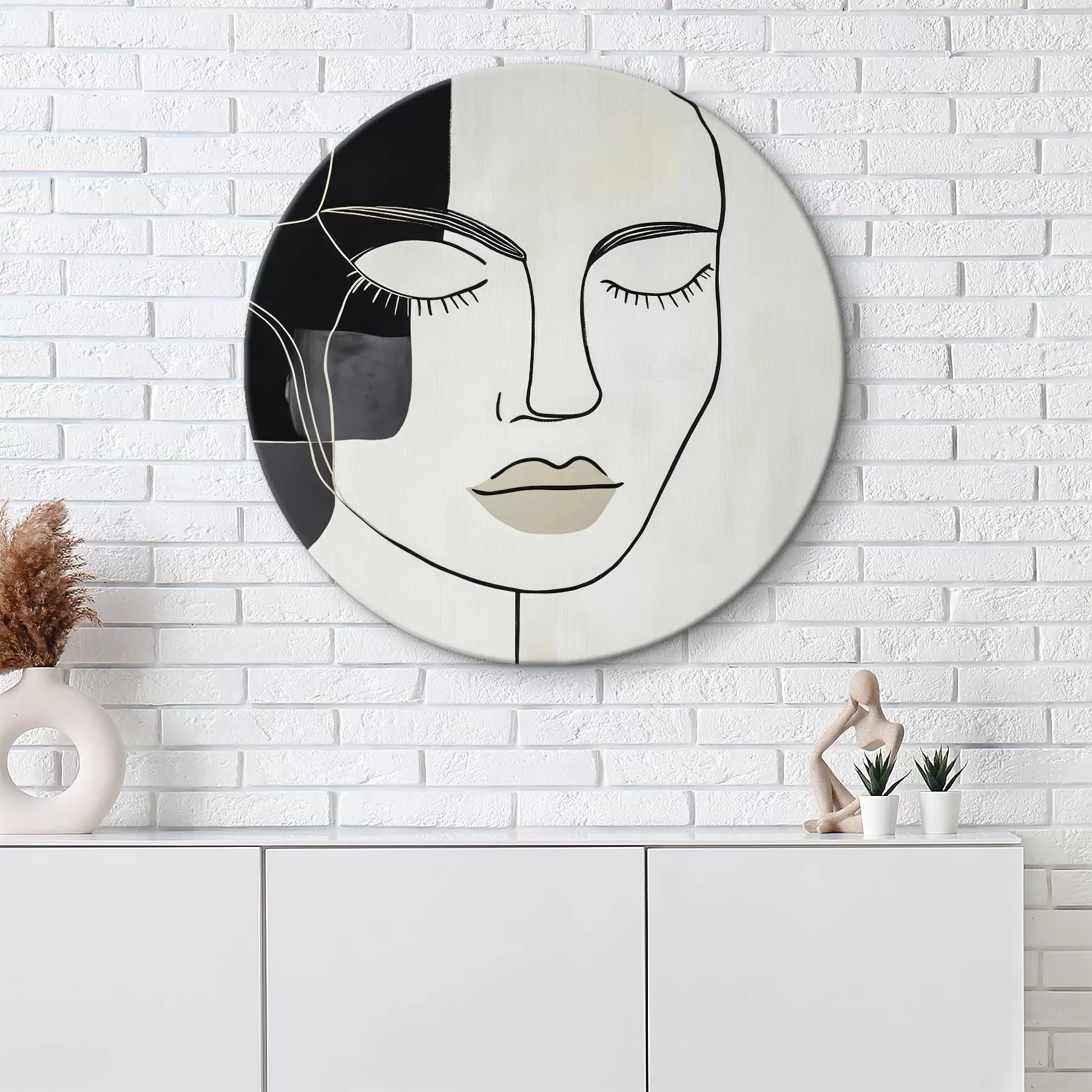 Fototapete Minimalistisches abstraktes Porträt r45987