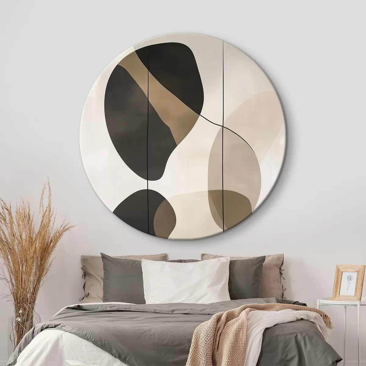 Runde Wandbilder Schwebende abstrakte Formen r45991