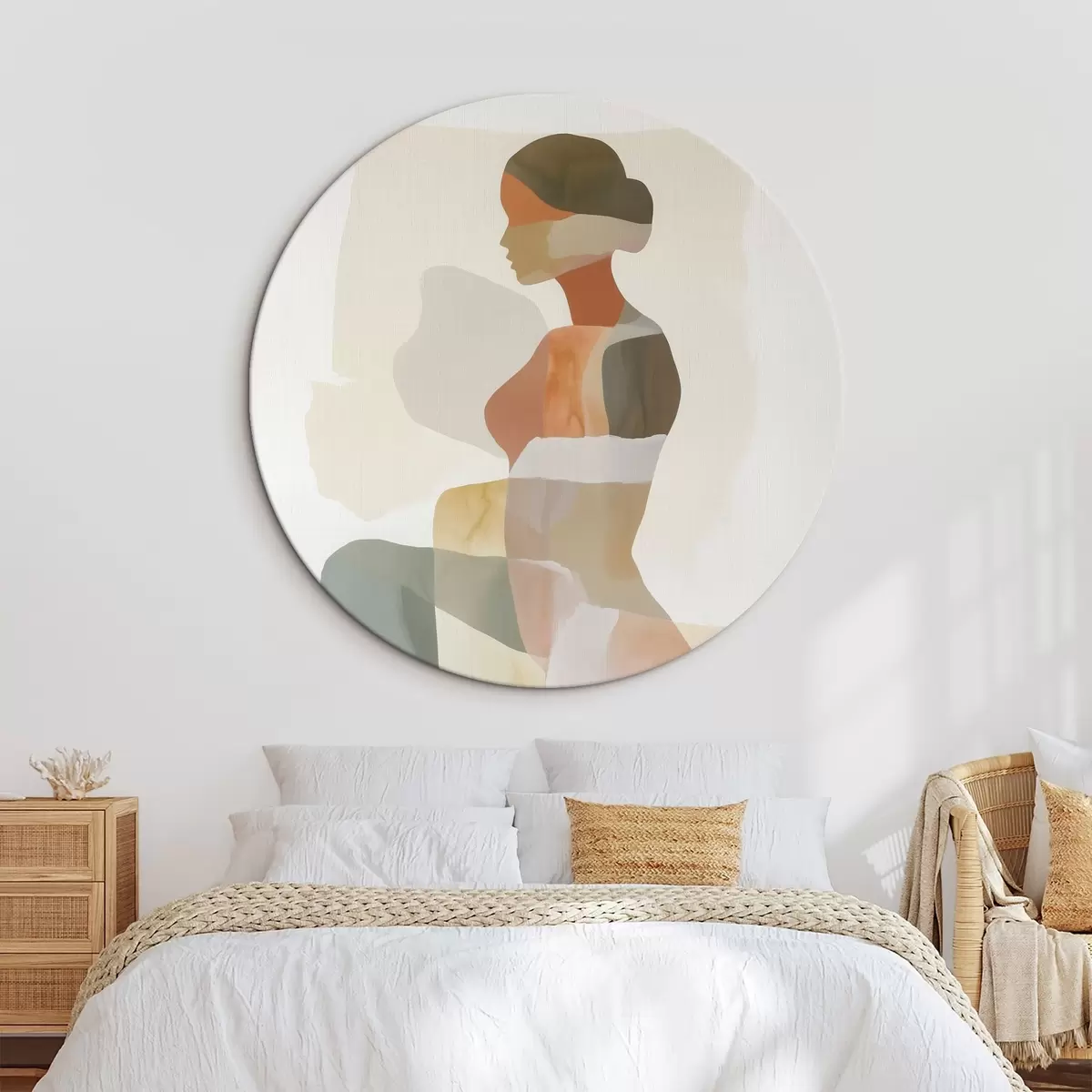 Runde Wandbilder Abstrakte weibliche Silhouette r45992