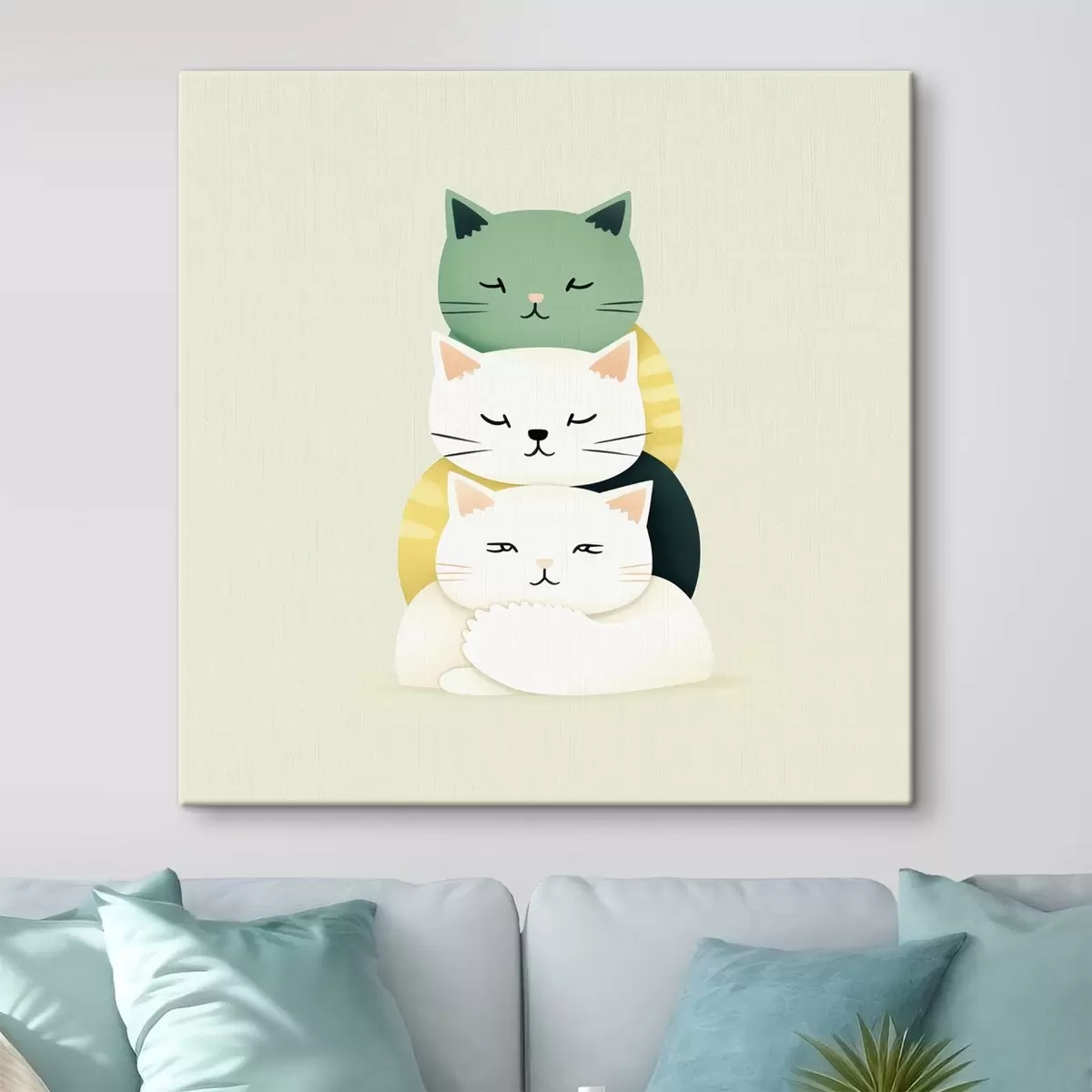 Fototapete Komposition von drei Katzen im Animationsstil s45734