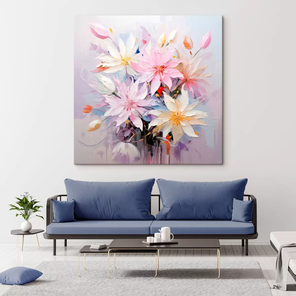 Fototapete Blumenstrauß im Ölgemälde-Stil s45738