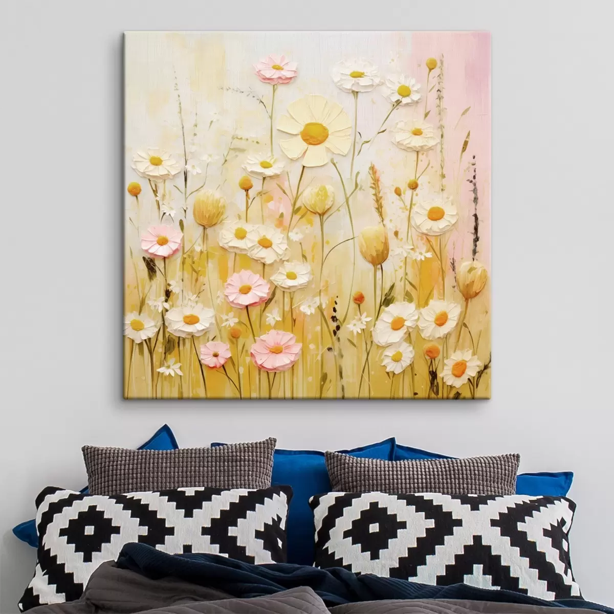 Fototapete Wiesenblumen im Ölgemälde-Stil s45741
