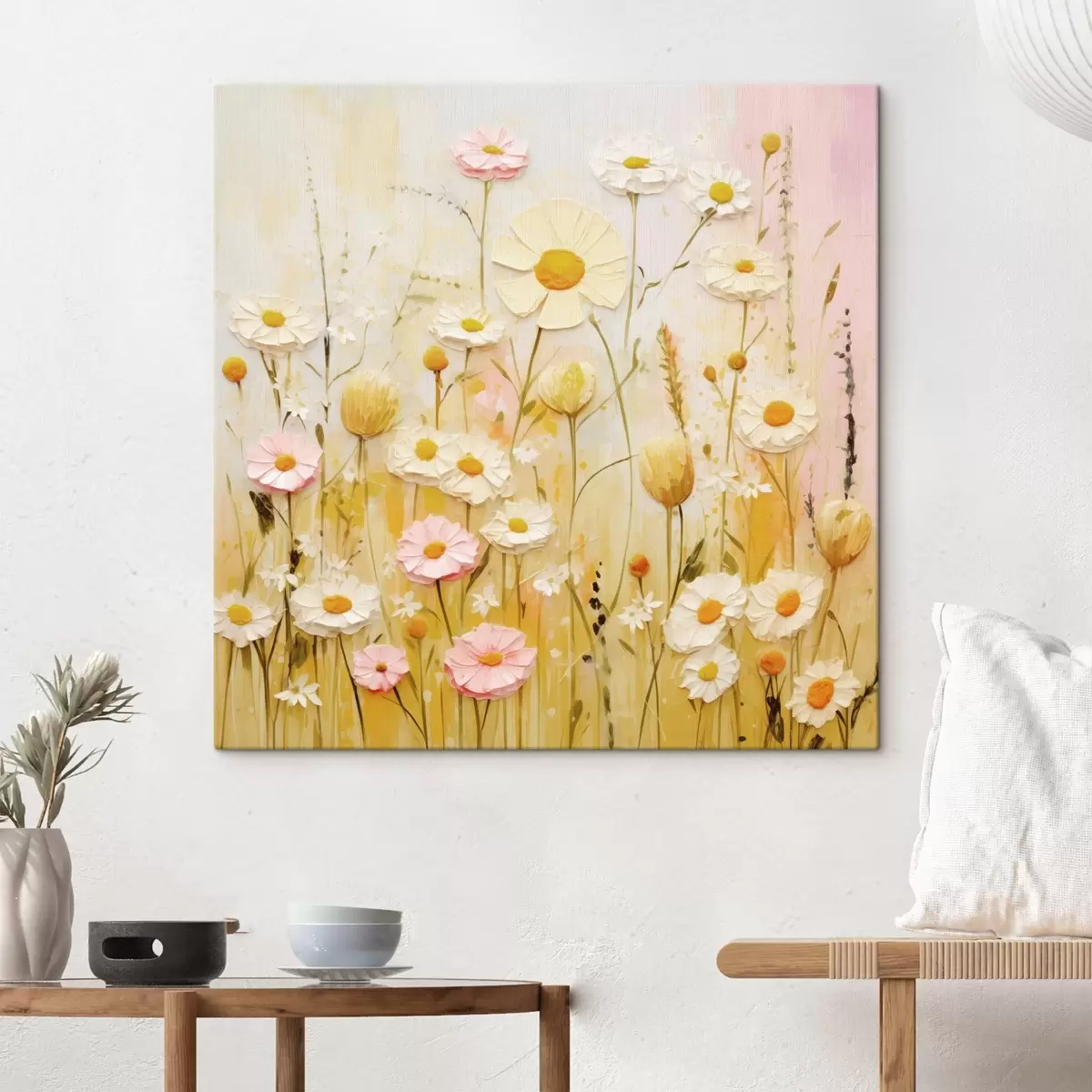 Fototapete Wiesenblumen im Ölgemälde-Stil s45741