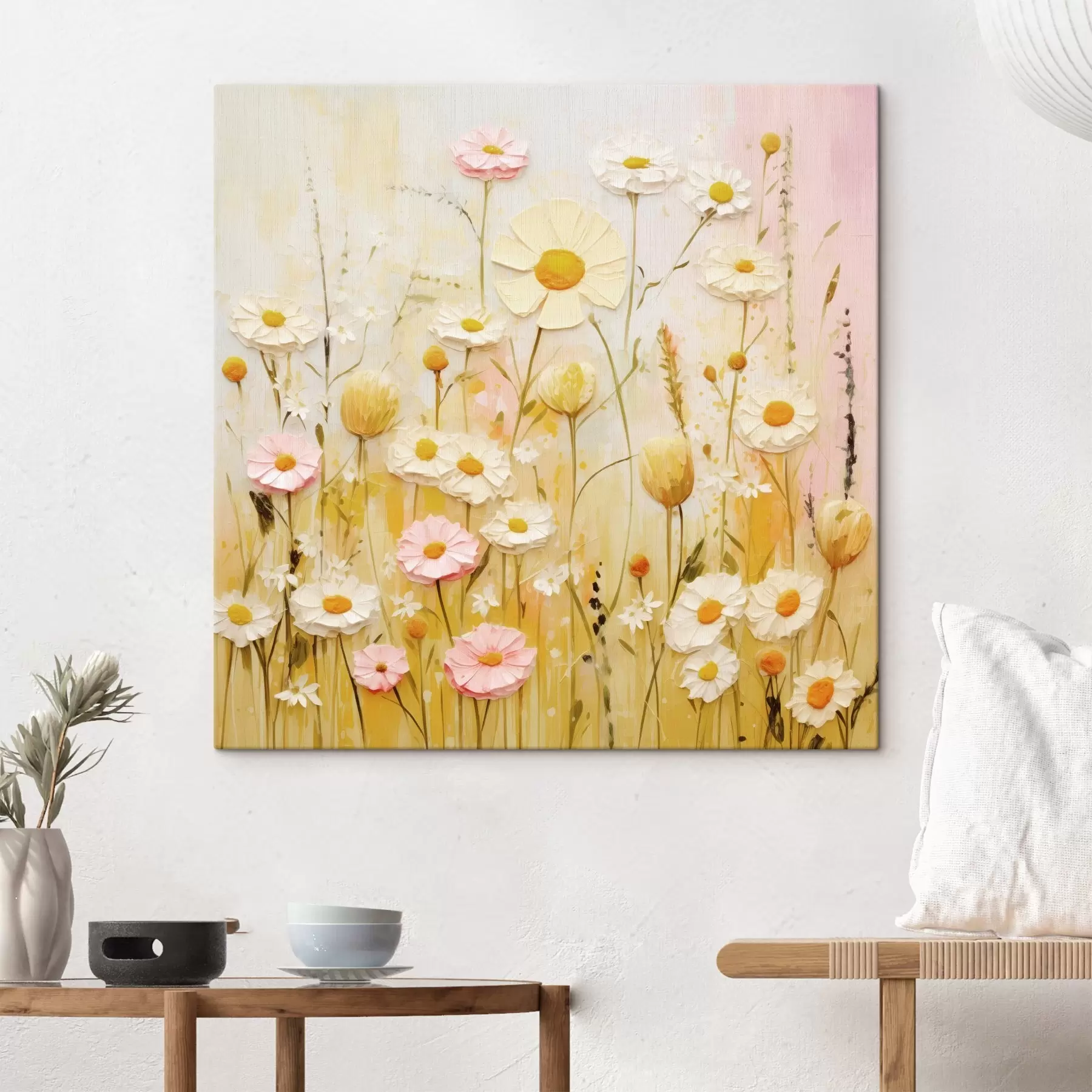 Fototapete Wiesenblumen im Ölgemälde-Stil s45741