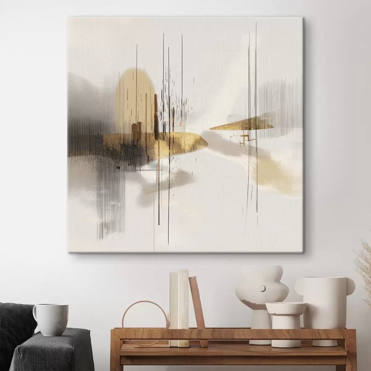 Fototapete Ruhige Küste im minimalistischen Grafikstil s45849