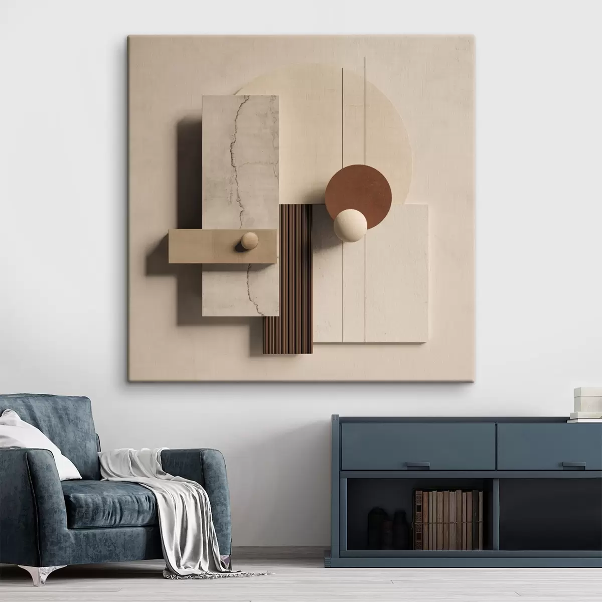 Fototapete Geometrische Ausgewogenheit im minimalistischen Stil s45855