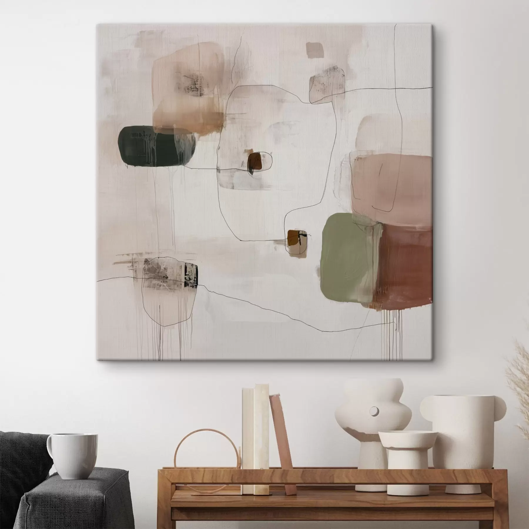 Fototapete Abstrakter Minimalismus in warmen Farbtönen s45860