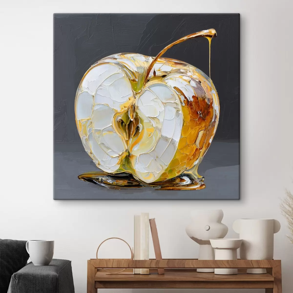 Fototapete Süßer Apfel im Malstil s45861