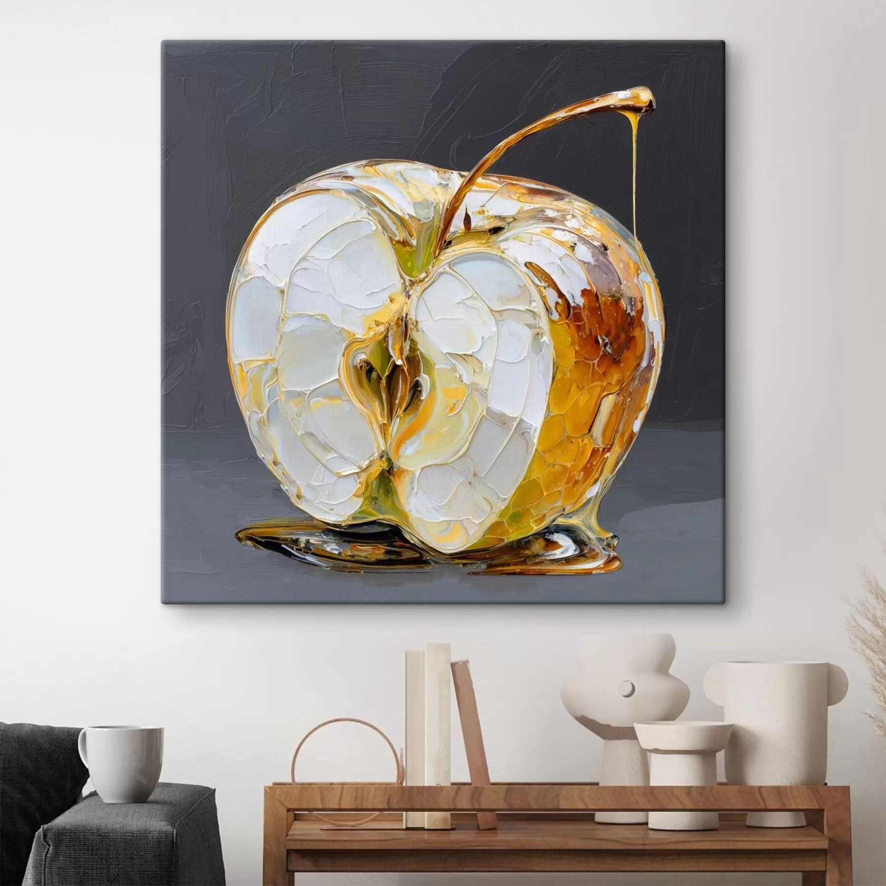 Fototapete Süßer Apfel im Malstil s45861