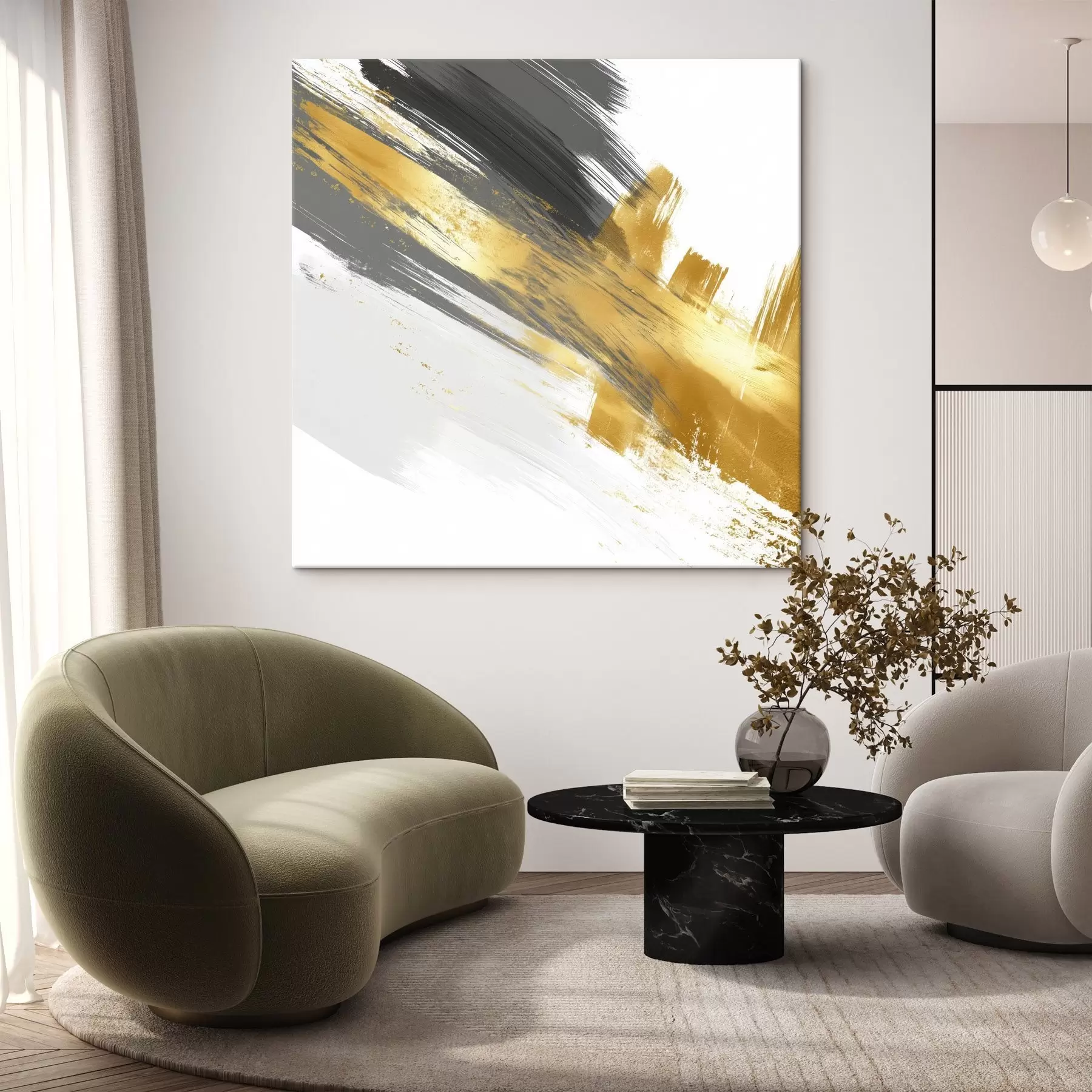 Fototapete Moderne Kunst mit Elementen schneller Pinselstriche s45865