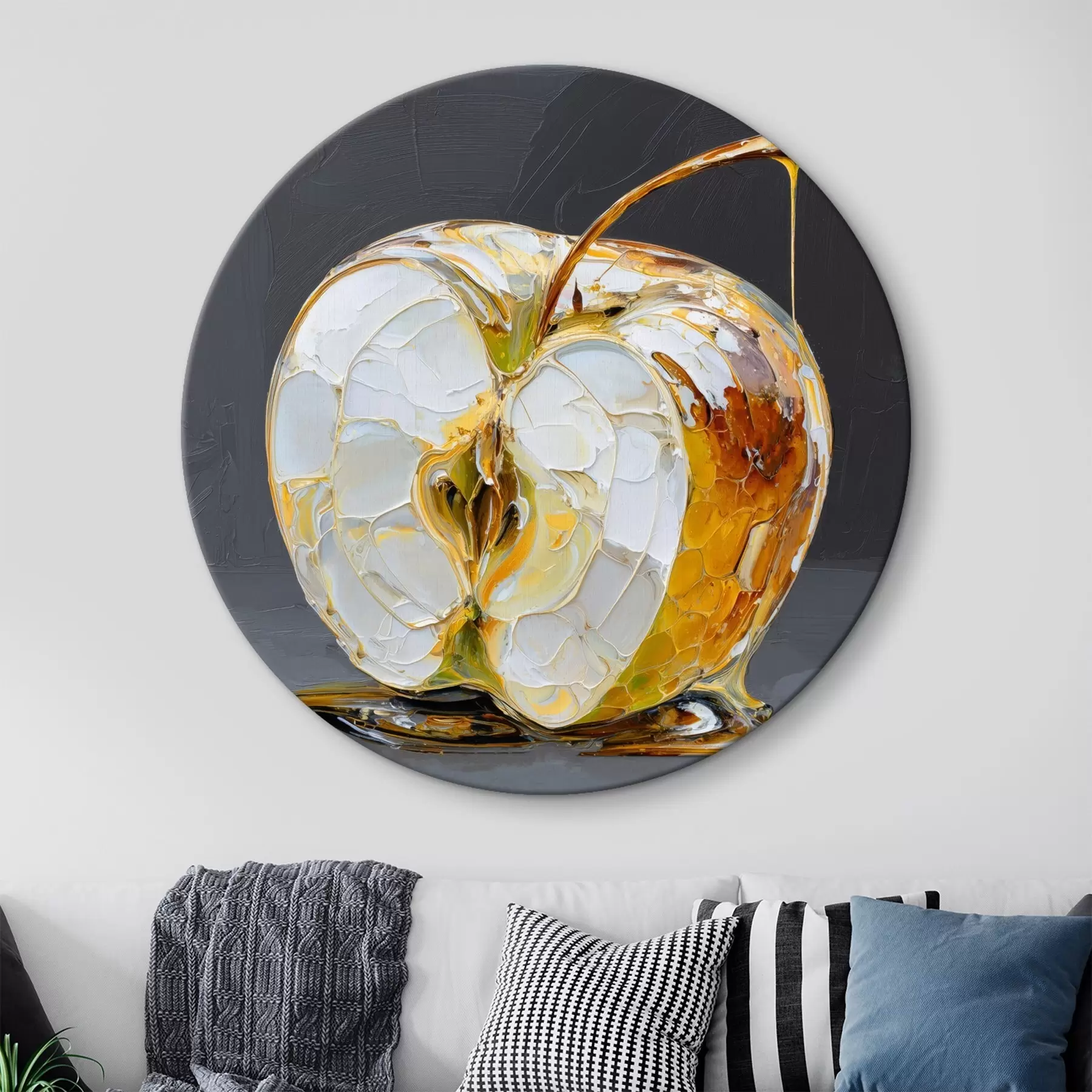 Fototapete Süßer Apfel im Malstil r45861