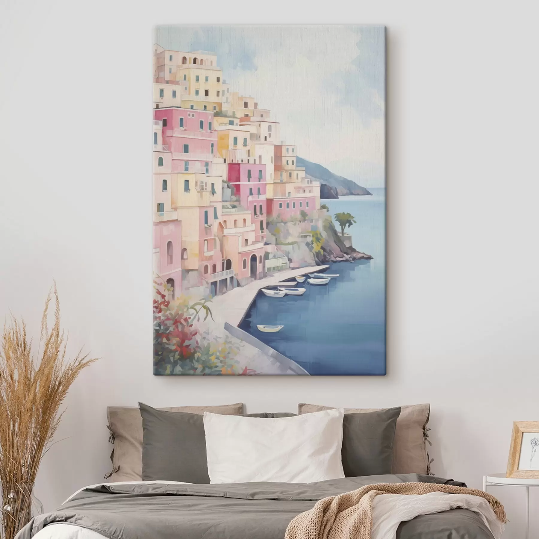 Fototapete Häuser an der Meeresbucht s46066