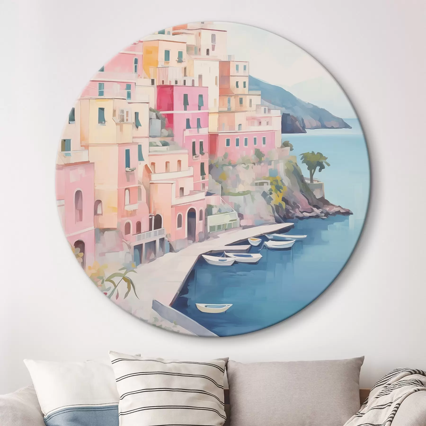 Fototapete Häuser an der Meeresbucht r46066