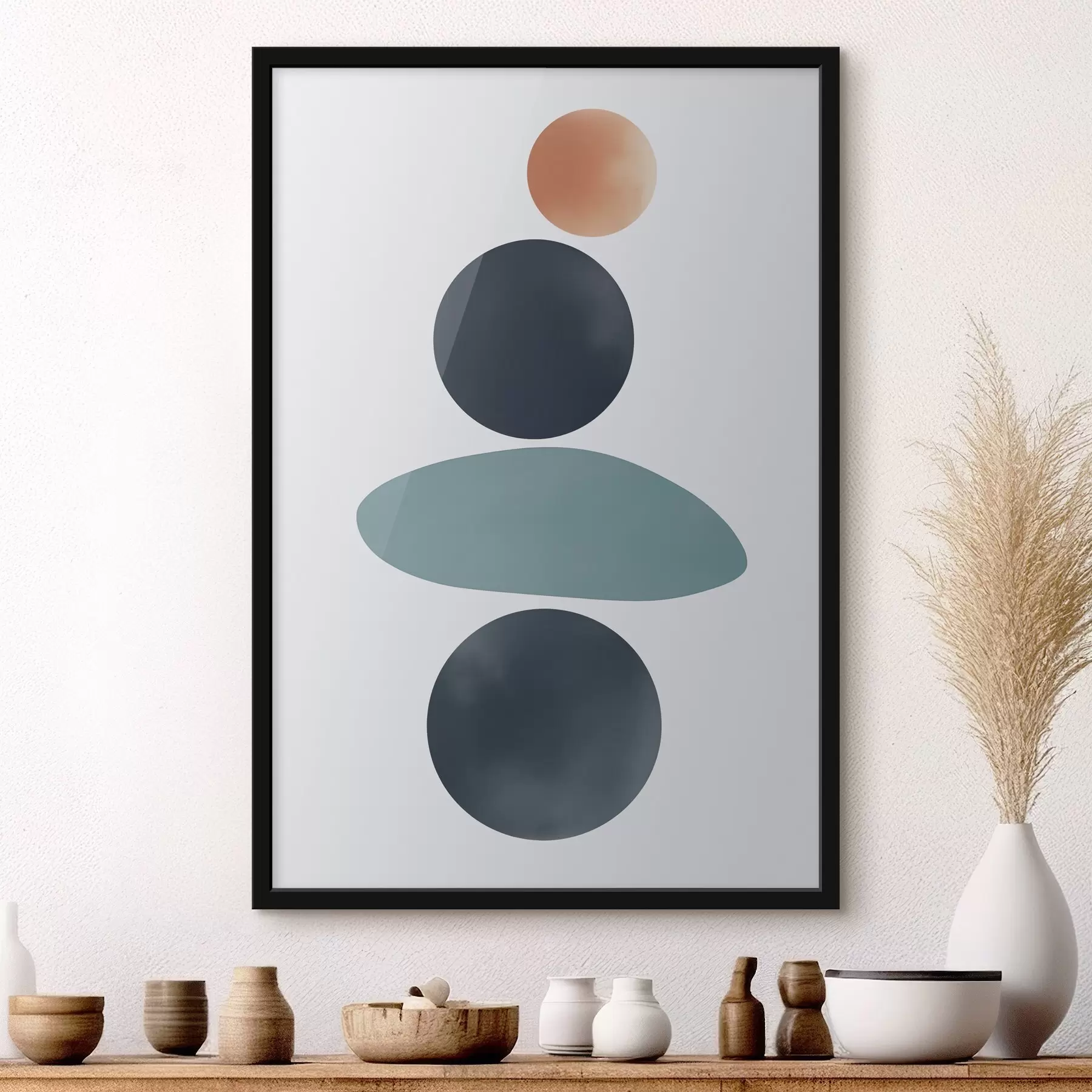 Fototapete Abstrakte abgerundete Flecken f46061