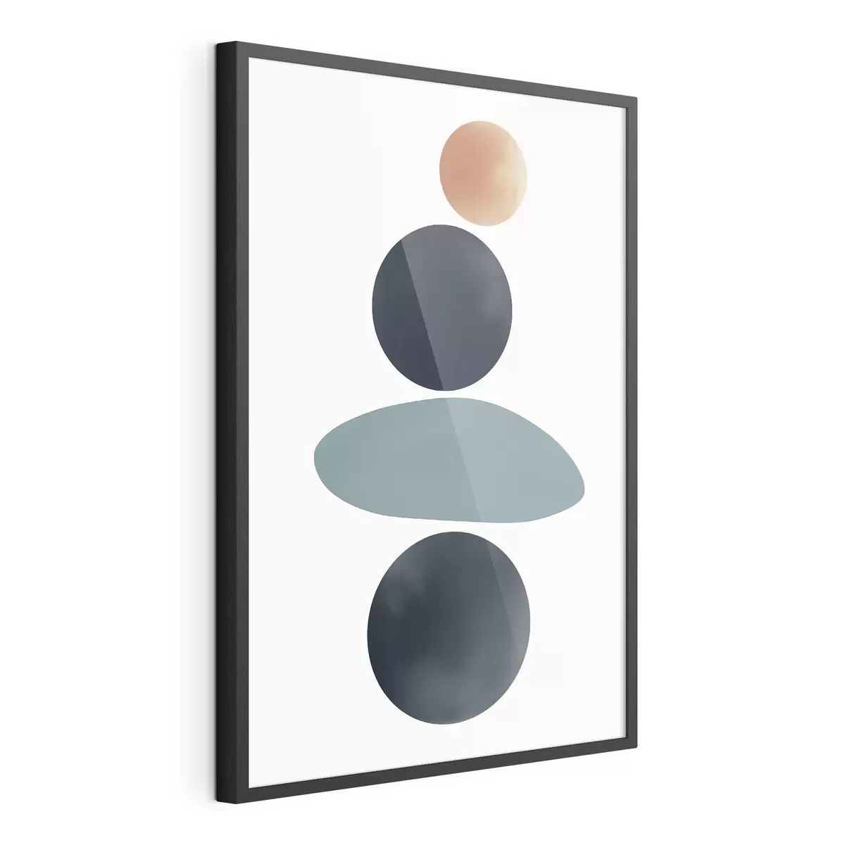 Poster Abstrakte abgerundete Flecken f46061