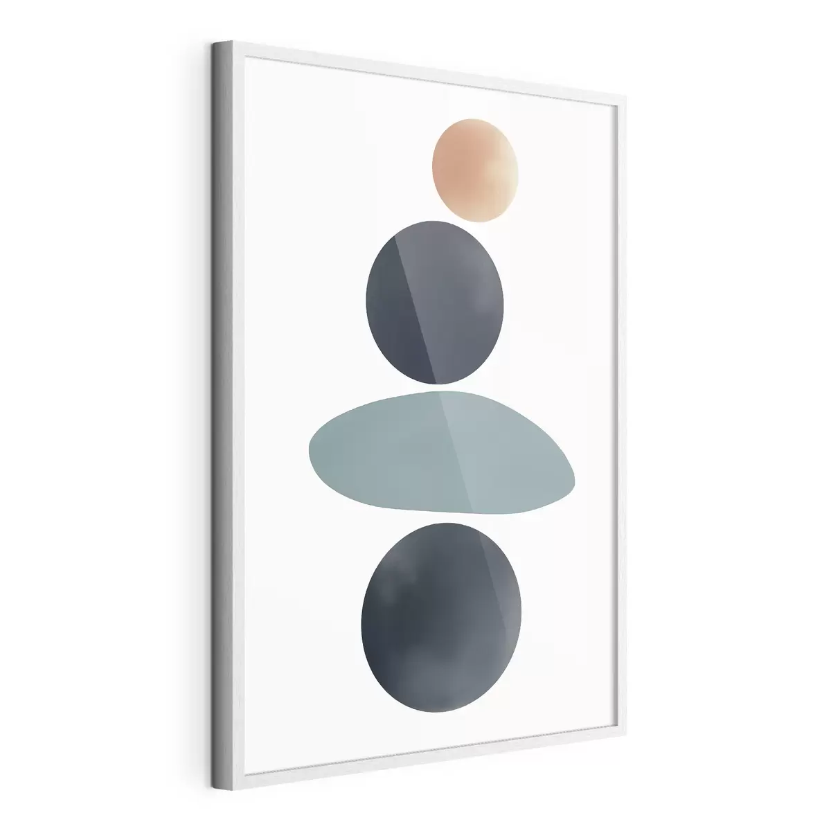 Poster Abstrakte abgerundete Flecken f46061