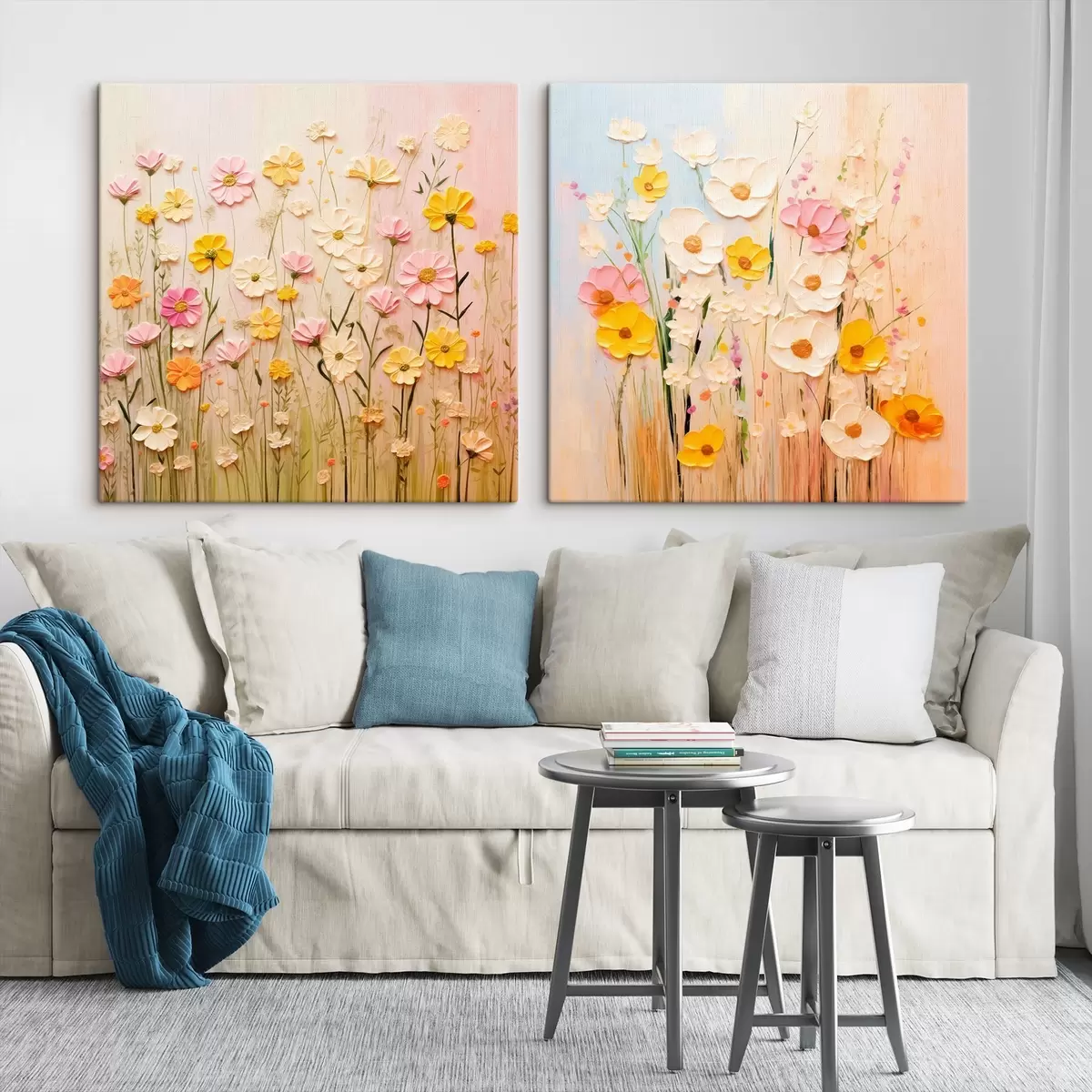 Fototapete Wiesenblumen im Ölgemälde-Stil m00710