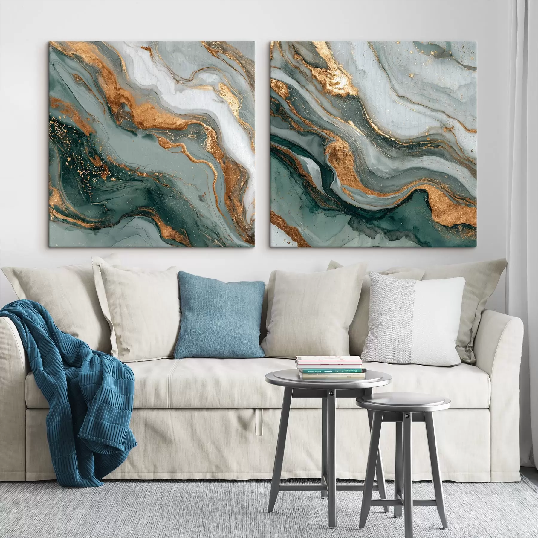 Fototapete Marmorstruktur in Grau-Türkis-Tönen m00744