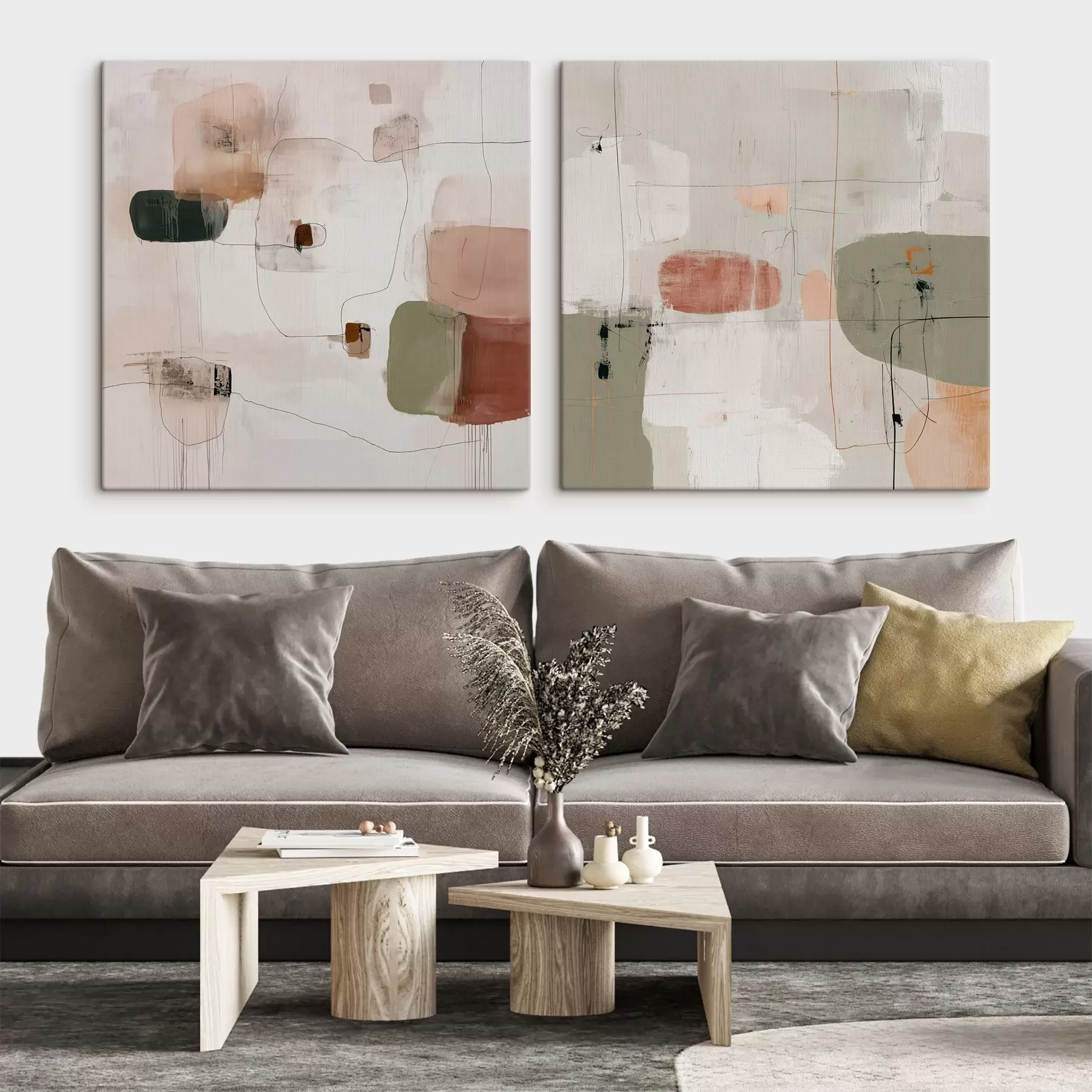 Fototapete Pastellkomposition in neutralen Farbtönen m00745