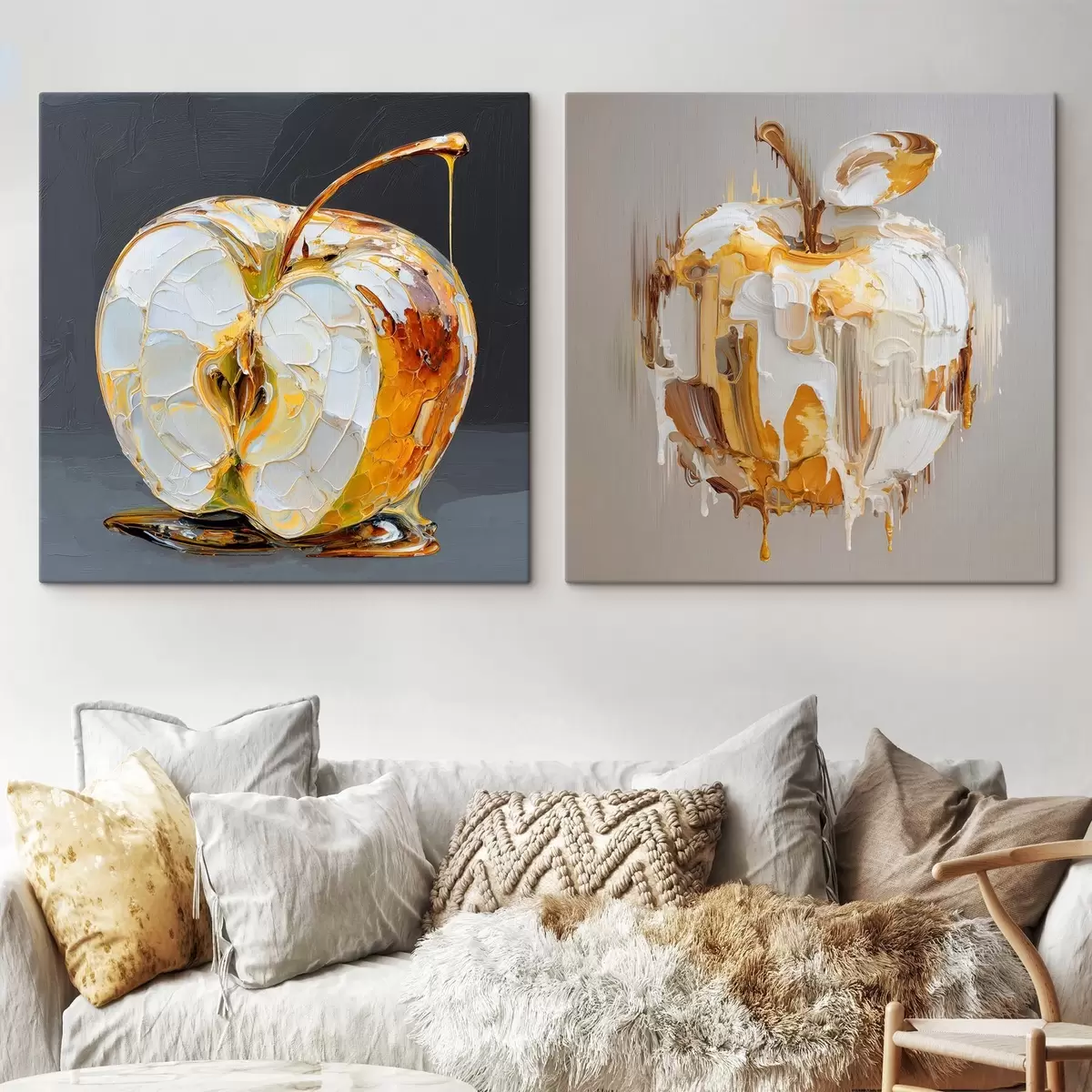 Fototapete Abstraktion mit Apfel in moderner Interpretation m00746