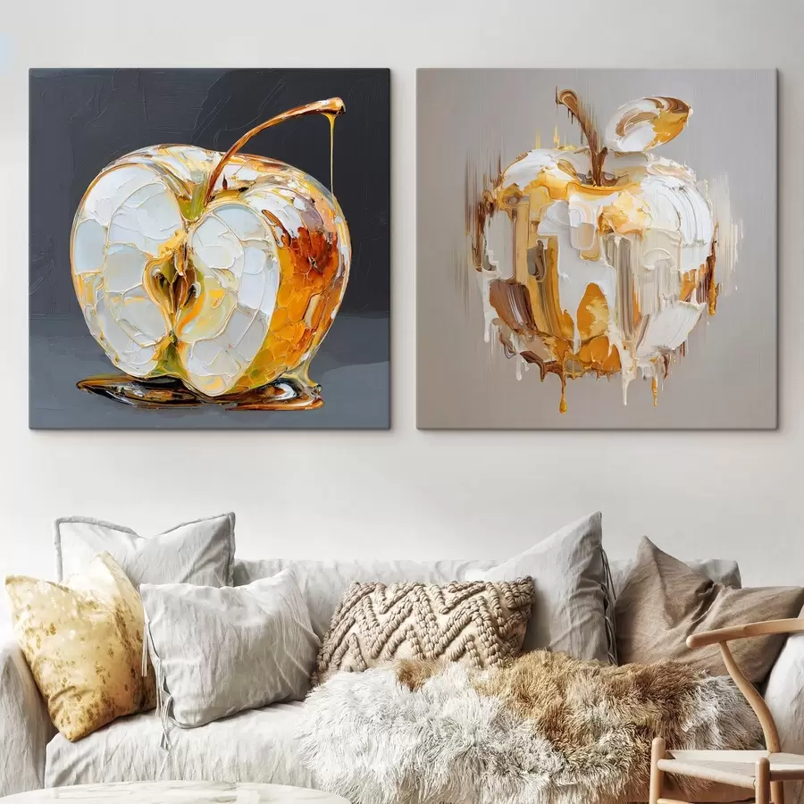 Fototapete Abstraktion mit Apfel in moderner Interpretation m00746