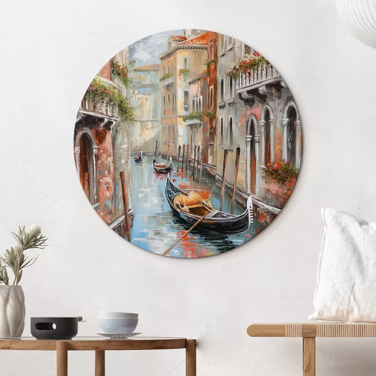 Runde Wandbilder Kanal r46031