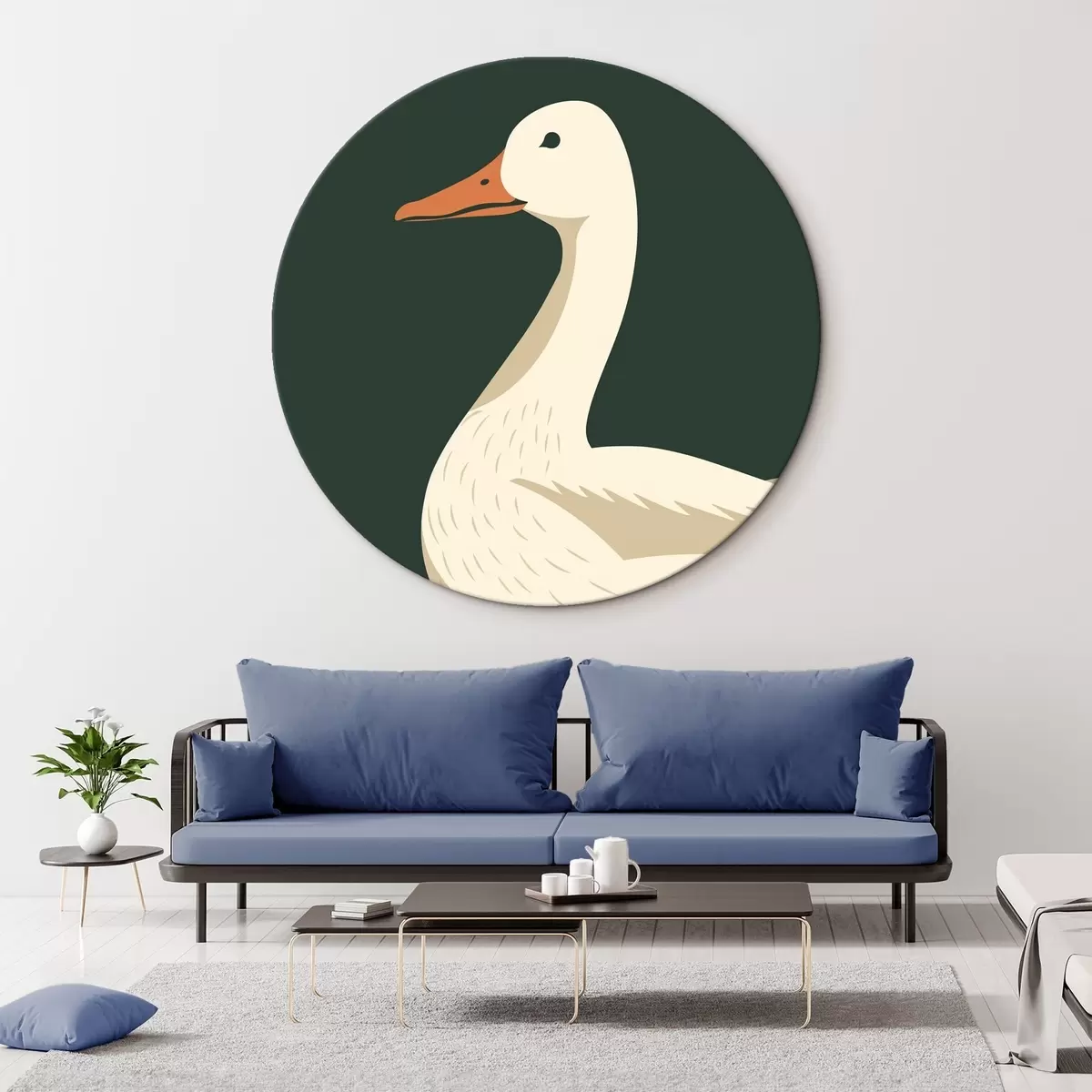 Runde Wandbilder Gans r46044