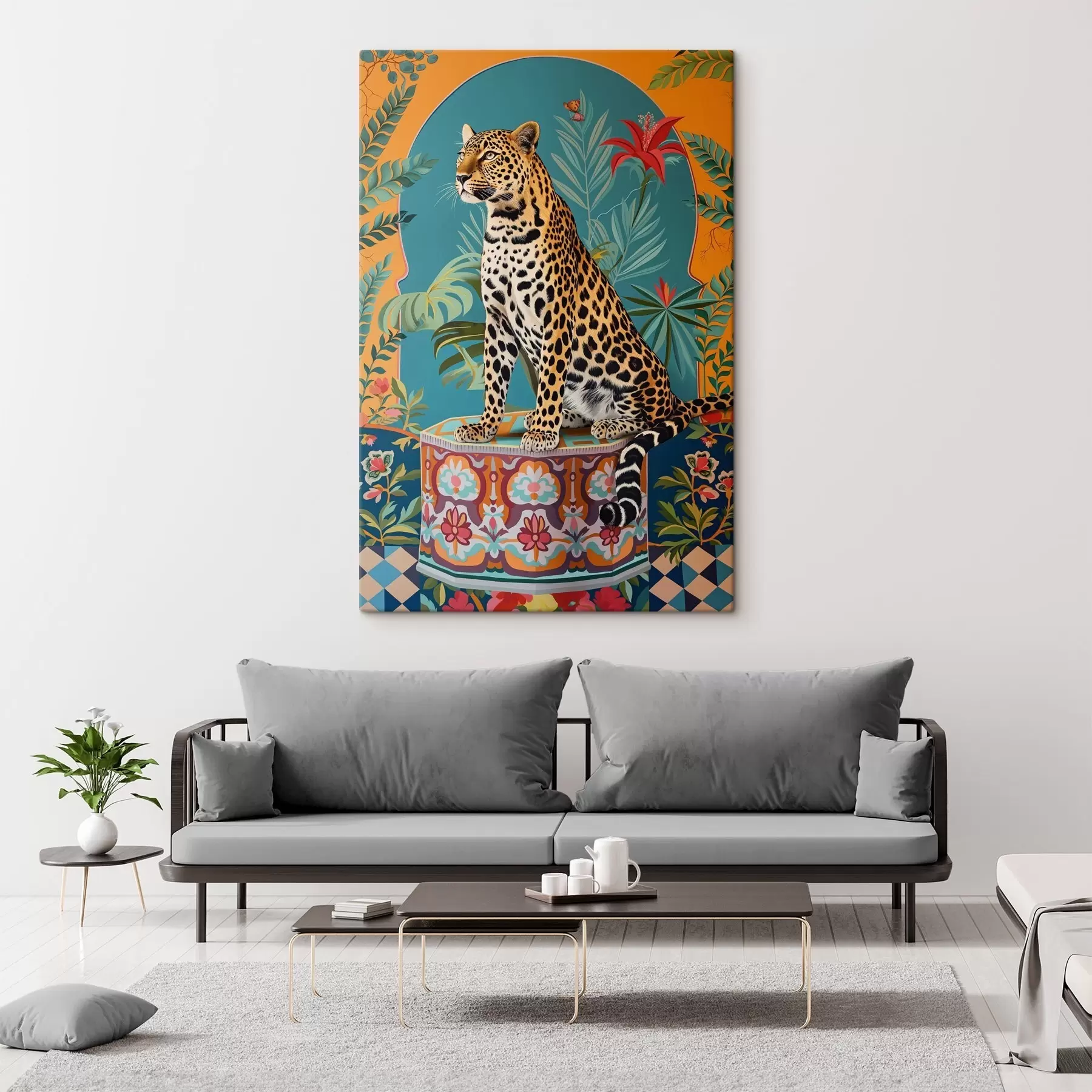 Fototapete Leopard s46058