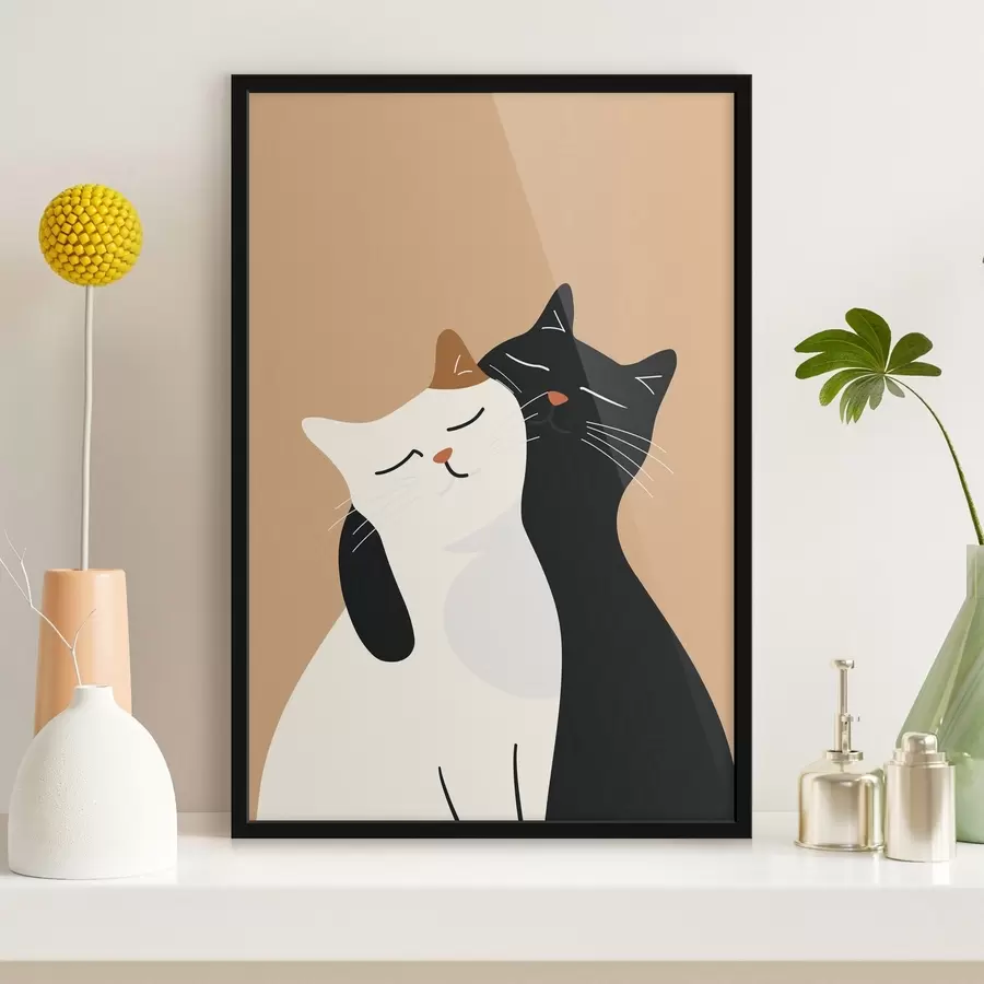 Fototapete Katzen-Duo f46043