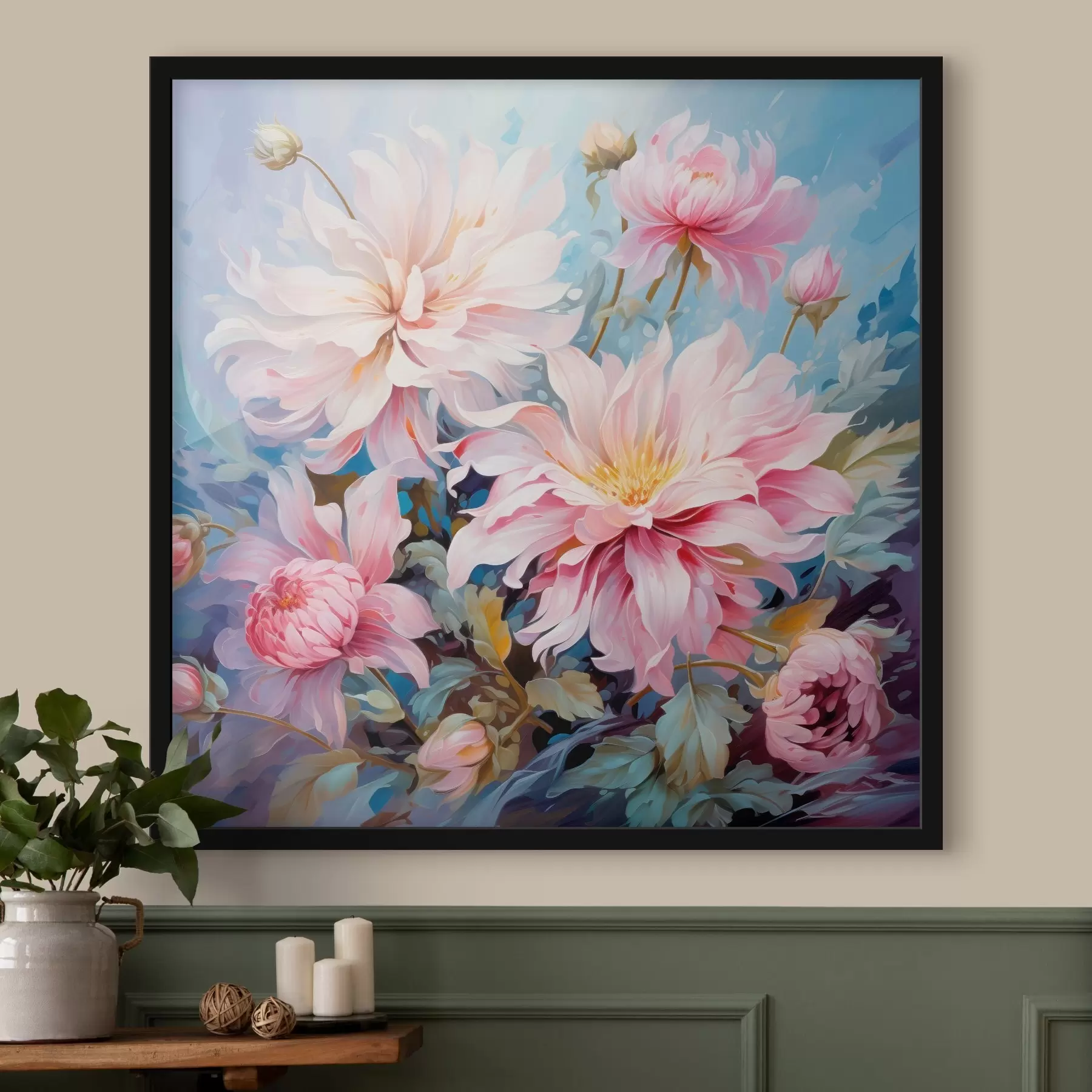 Fototapete Zartes Bouquet im Aquarellstil f45737