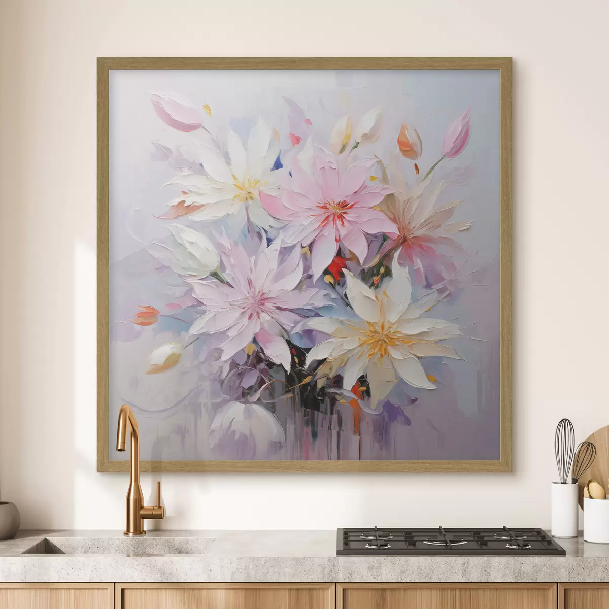 Poster Blumenstrauß im Ölgemälde-Stil f45738