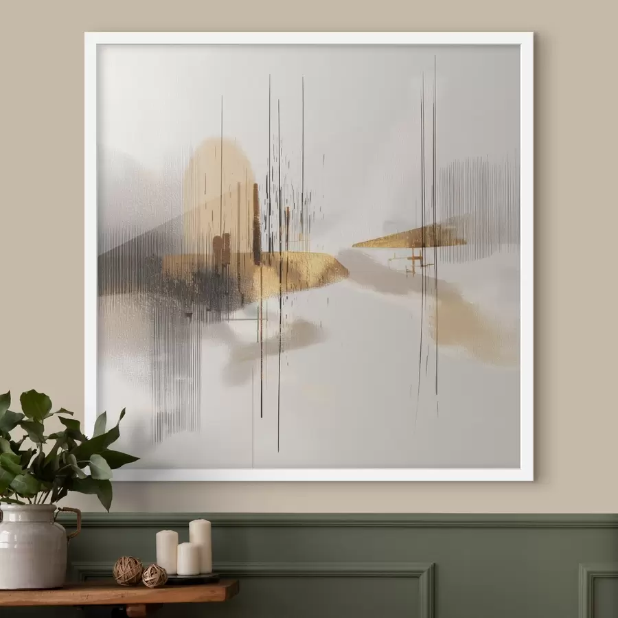Fototapete Ruhige Küste im minimalistischen Grafikstil f45849