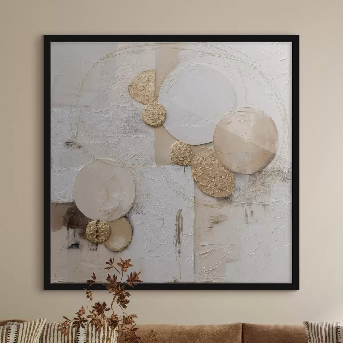 Poster Abstraktion im volumetrischen Malstil f45852