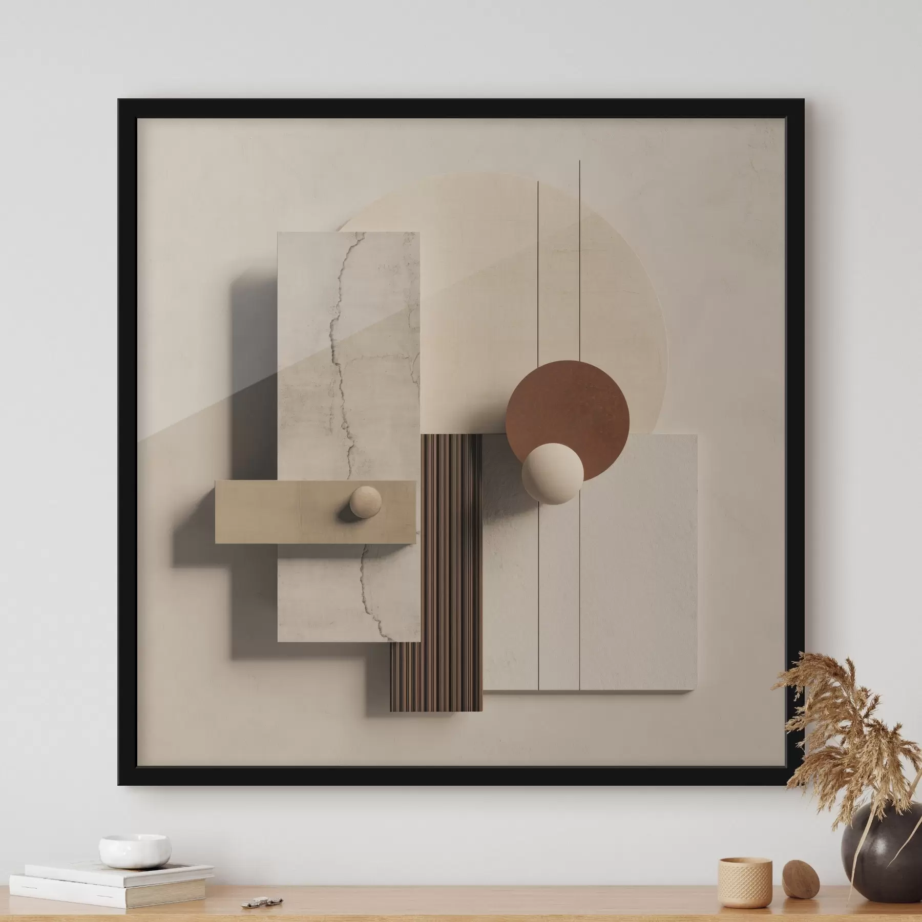 Fototapete Geometrische Ausgewogenheit im minimalistischen Stil f45855