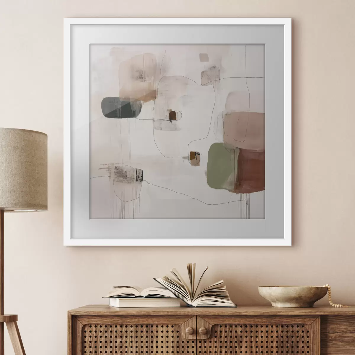 Poster Abstrakter Minimalismus in warmen Farbtönen f45860