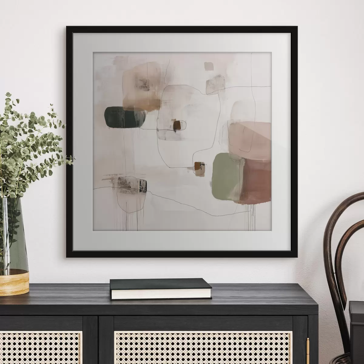 Poster Abstrakter Minimalismus in warmen Farbtönen f45860