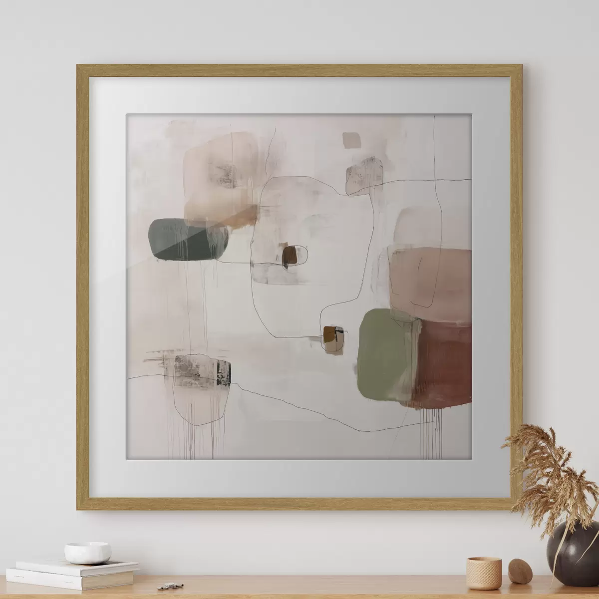 Poster Abstrakter Minimalismus in warmen Farbtönen f45860