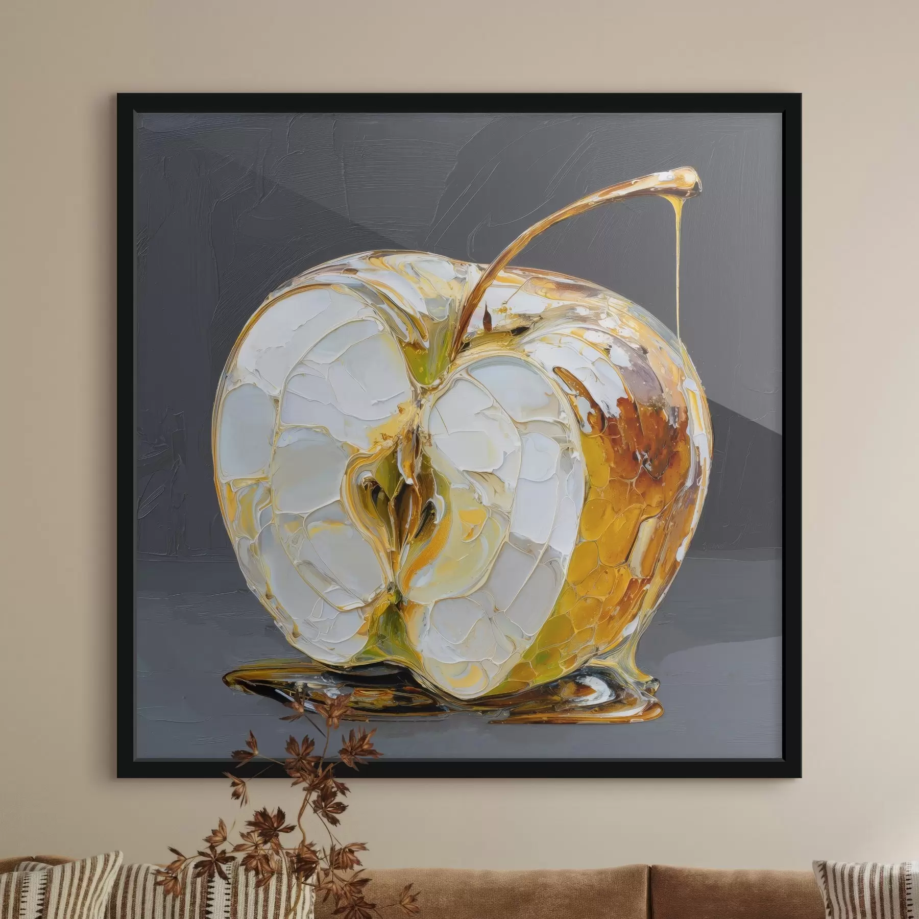 Fototapete Süßer Apfel im Malstil f45861