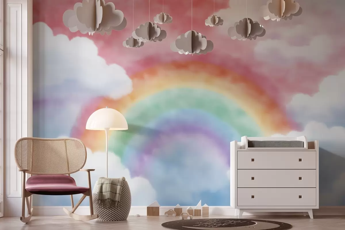 Fototapete Regenbogen in den Wolken w04644